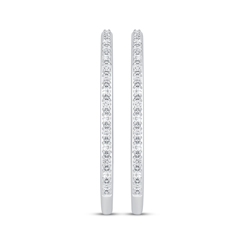 Main Image 2 of Unstoppable Love Diamond Double Hoop Earrings 1/4 ct tw Sterling Silver