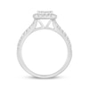 Thumbnail Image 3 of Multi-Diamond Center Cushion-Shaped Engagement Ring 3/4 ct tw 10K White Gold