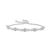 Thumbnail Image 1 of Diamond Infinity & Circle Link Bolo Bracelet 1/10 ct tw Sterling Silver