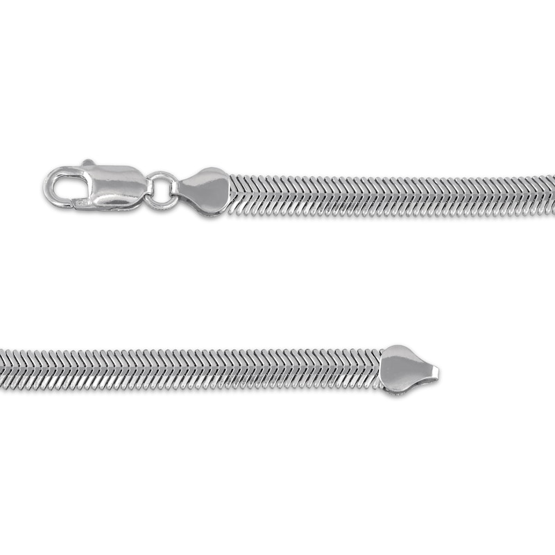 Main Image 3 of Diamond-Cut Oval Snake Chain Necklace 6mm 100% Repurposed Semi-Solid Sterling Silver 18"