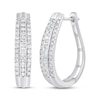 Thumbnail Image 1 of Diamond Three-Row Hoop Earrings 1/2 ct tw 10K White Gold