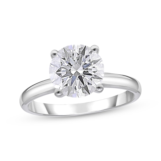 Lab-Grown Diamonds Round-Cut Solitaire Engagement Ring 2-1/2 ct tw 14K White Gold
