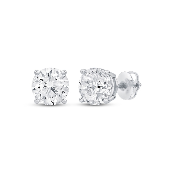KAY Lab-Grown Diamonds Round-Cut Solitaire Stud Earrings ct tw 14K White Gold (I/SI2