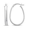 Thumbnail Image 1 of Oval Hoop Earrings Sterling Silver 27mm