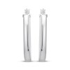 Thumbnail Image 2 of Oval Hoop Earrings Sterling Silver 27mm