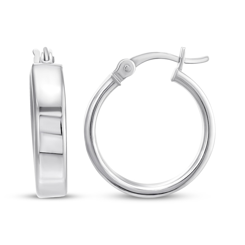 Main Image 1 of Round Hoop Earrings Sterling Silver 16mm