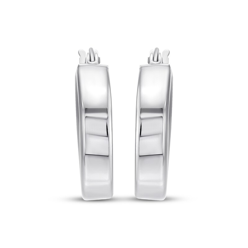 Main Image 2 of Round Hoop Earrings Sterling Silver 16mm