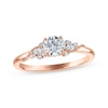 Thumbnail Image 1 of Adore Round-Cut Lab-Grown Diamond Milgrain Engagement Ring 5/8 ct tw 14K Rose Gold