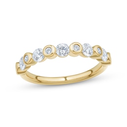 Adore Channel-Set & Bezel-Set Diamond Stackable Anniversary Ring 3/4 ct tw 10K Yellow Gold