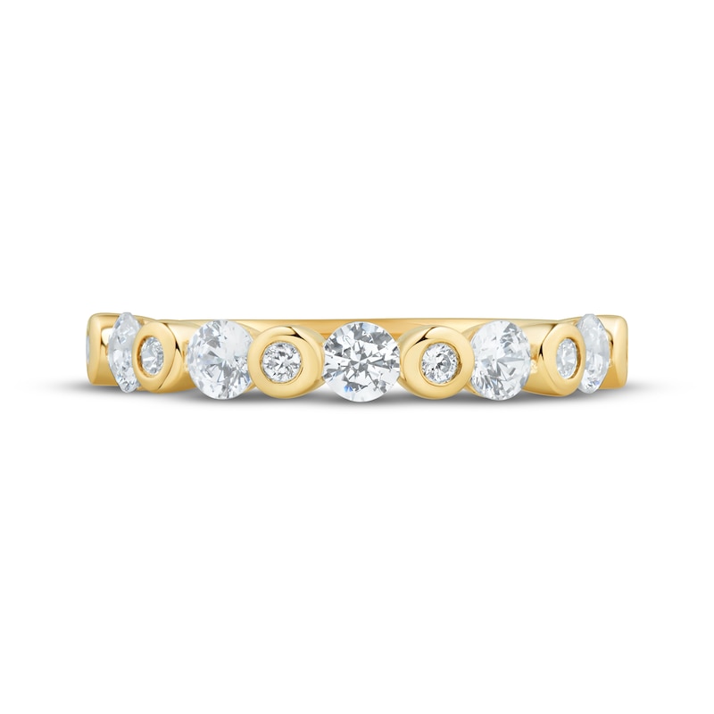 Main Image 3 of Adore Channel-Set & Bezel-Set Diamond Stackable Anniversary Ring 3/4 ct tw 10K Yellow Gold