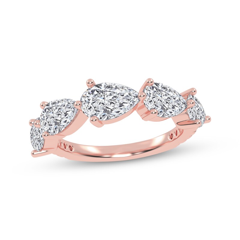 Main Image 1 of KAY Lab-Grown Diamonds Pear-Shaped East-West Ring 2 ct tw 14K Rose Gold