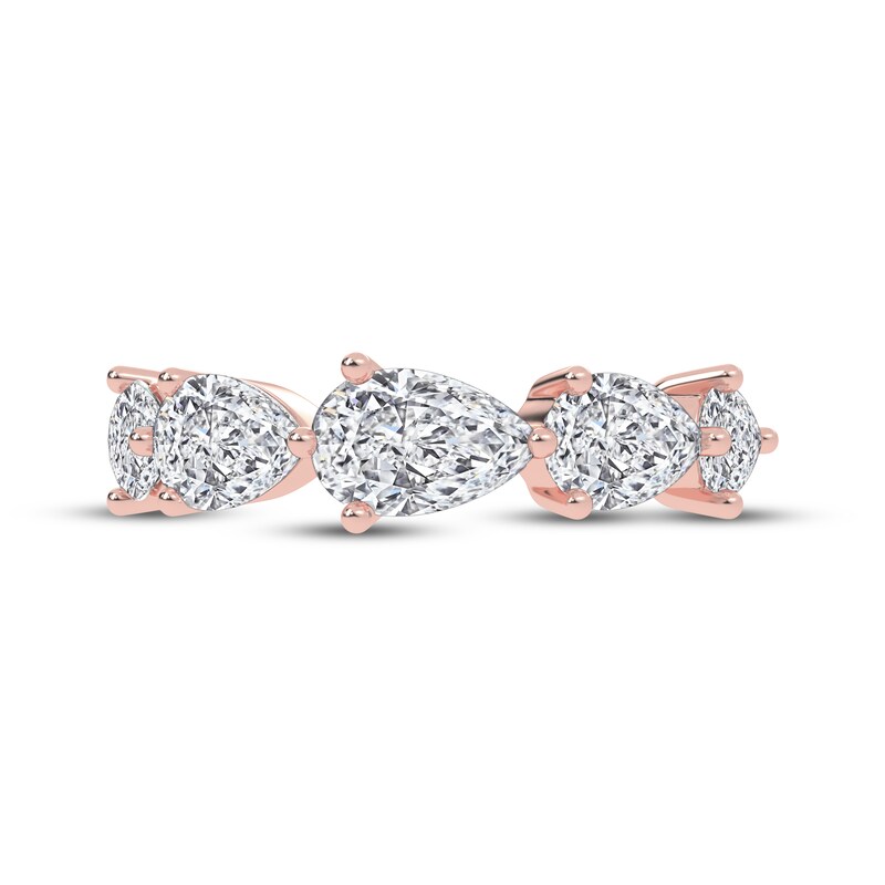 Main Image 3 of KAY Lab-Grown Diamonds Pear-Shaped East-West Ring 2 ct tw 14K Rose Gold