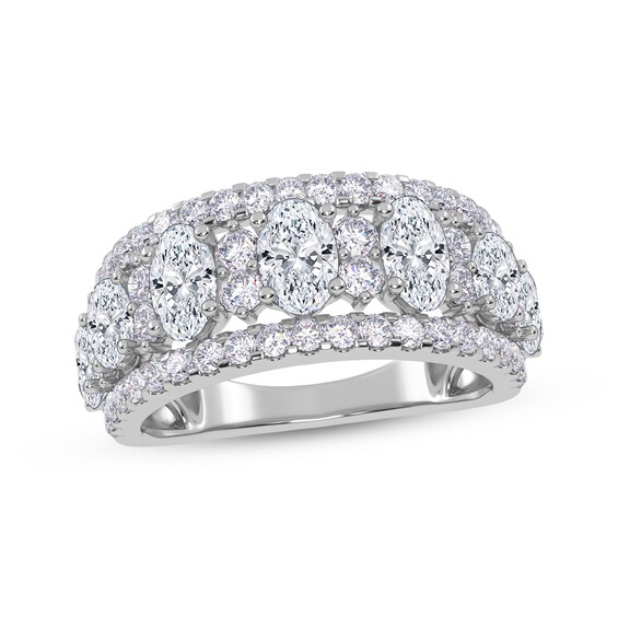 KAY Lab-Grown Diamonds Oval & Round-Cut Ring 2 ct tw 14K White Gold