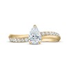 Thumbnail Image 3 of Adore Pear-Shaped Diamond Curve Engagement Ring 3/4 ct tw 10K Yellow Gold