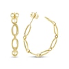 Thumbnail Image 1 of Paperclip Hoop Earrings 10K Yellow Gold 25mm
