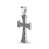 Thumbnail Image 2 of Men's Black Diamond Cross Charm 1 ct tw Sterling Silver
