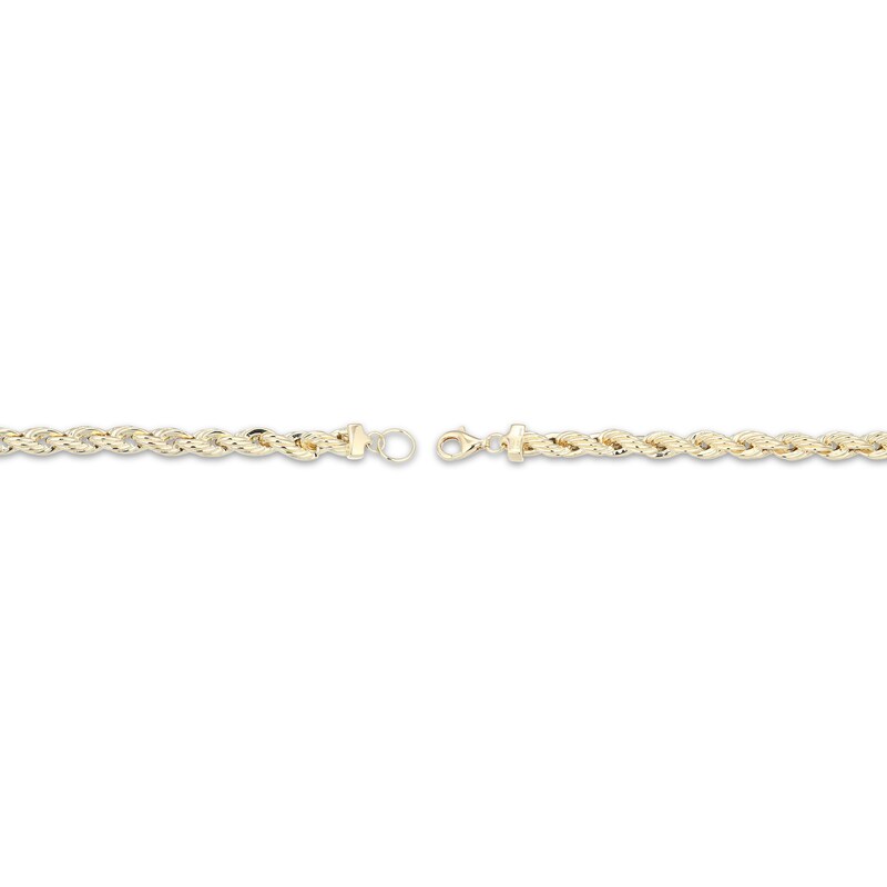 Main Image 4 of KAY Lab-Grown Diamonds Men's Twist Link Necklace 1-3/8 ct tw 10K Yellow Gold 20"