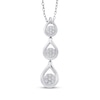 Thumbnail Image 1 of Memories Moments Magic Multi-Diamond Graduated Teardrop Necklace 1/6 ct tw 10K White Gold 18"