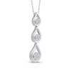 Thumbnail Image 2 of Memories Moments Magic Multi-Diamond Graduated Teardrop Necklace 1/6 ct tw 10K White Gold 18"
