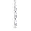 Thumbnail Image 3 of Memories Moments Magic Multi-Diamond Graduated Teardrop Necklace 1/6 ct tw 10K White Gold 18"