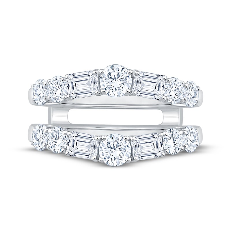 Main Image 3 of Adore Lab-Grown Diamonds Round & Emerald-Cut Enhancer Ring 2 ct tw 14K White Gold