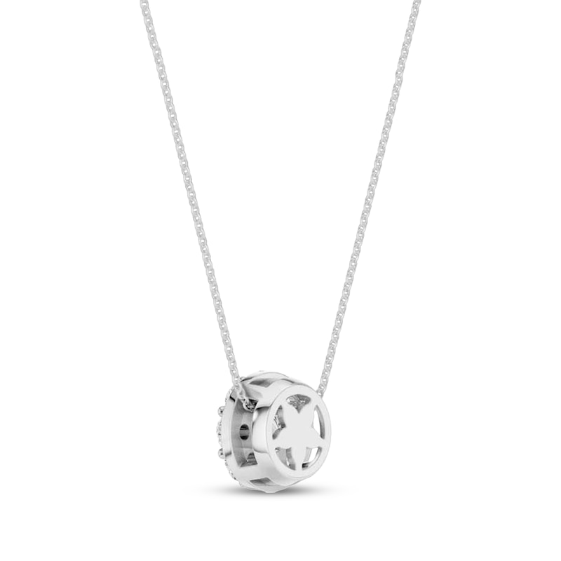 Main Image 3 of KAY Lab-Grown Diamonds Halo Necklace 1/2 ct tw 10K White Gold 18"