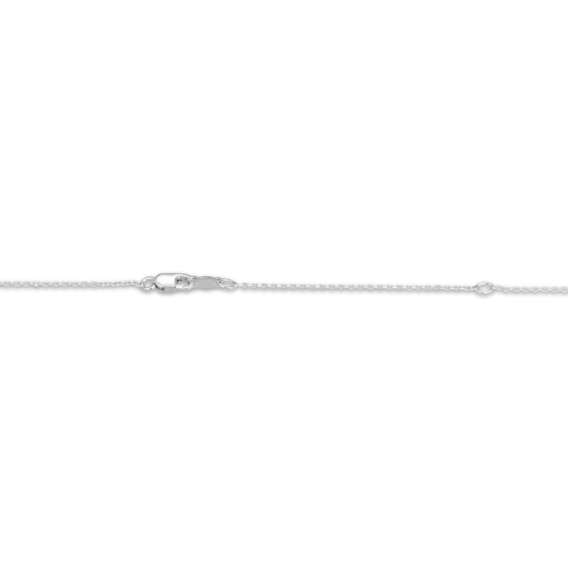 Main Image 4 of Pear-Shaped & Round-Cut Citrine & White Lab-Created Sapphire Firefly Necklace Sterling Silver 18"