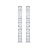 Thumbnail Image 2 of Adore Heirloom Certified Diamond Oval Hoop Earrings 1 ct tw 18K White Gold
