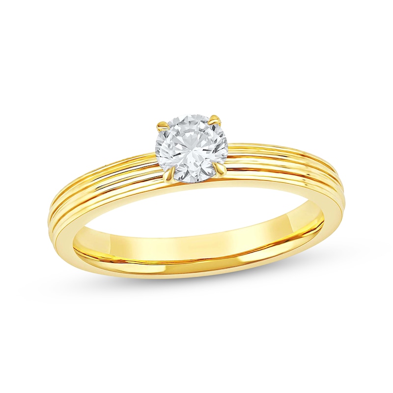 Main Image 1 of Adore Lab-Grown Diamonds Round-Cut Solitaire Ring 1/2 ct tw 14K Yellow Gold (F/VS2)