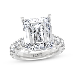 THE LEO Legacy Lab-Grown Diamond Emerald-Cut Lab-Grown Diamond Engagement Ring 10-3/4 ct tw 14K White Gold