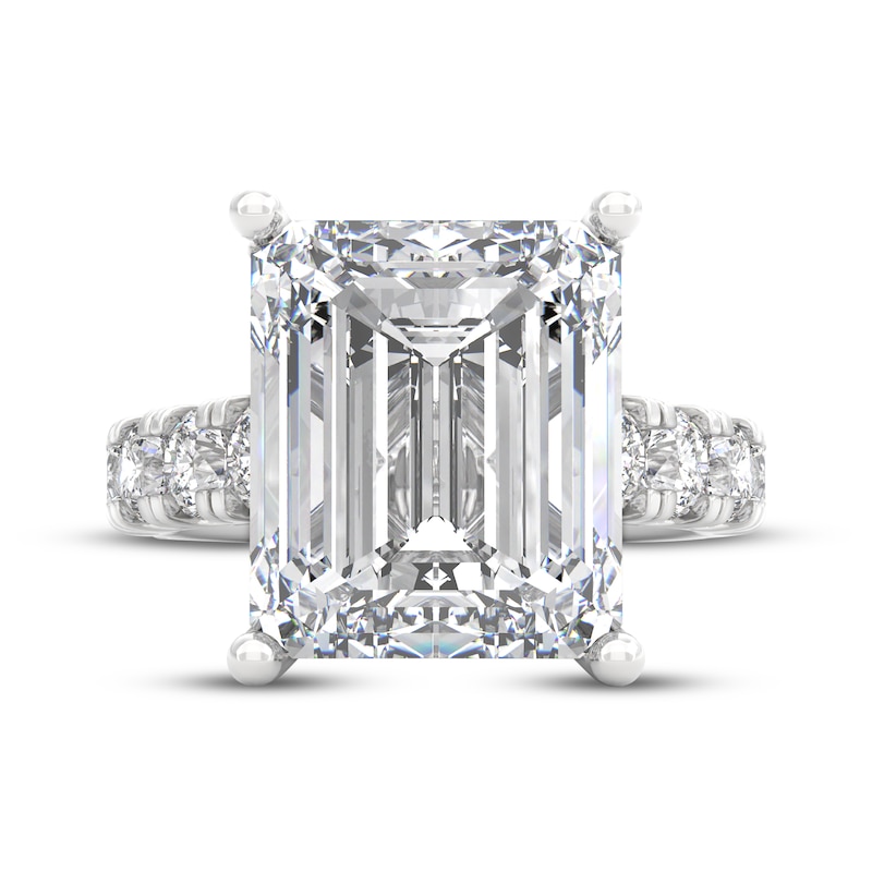 Main Image 3 of THE LEO Legacy Lab-Grown Diamond Emerald-Cut Lab-Grown Diamond Engagement Ring 10-3/4 ct tw 14K White Gold