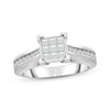 Thumbnail Image 1 of Adore Princess-Cut Multi-Diamond Engagement Ring 1 ct tw 10K White Gold