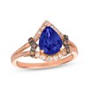 Thumbnail Image 1 of Le Vian Pear-Shaped Tanzanite Ring 1/6 ct tw Diamonds 14K Strawberry Gold