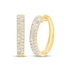 Thumbnail Image 1 of Diamond Two-Row Hoop Earrings 1 ct tw 10K Yellow Gold