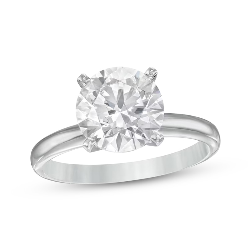 Main Image 1 of Lab-Grown Diamonds Round-Cut Solitaire Engagement Ring 3 ct tw 14K White Gold (F/SI2)