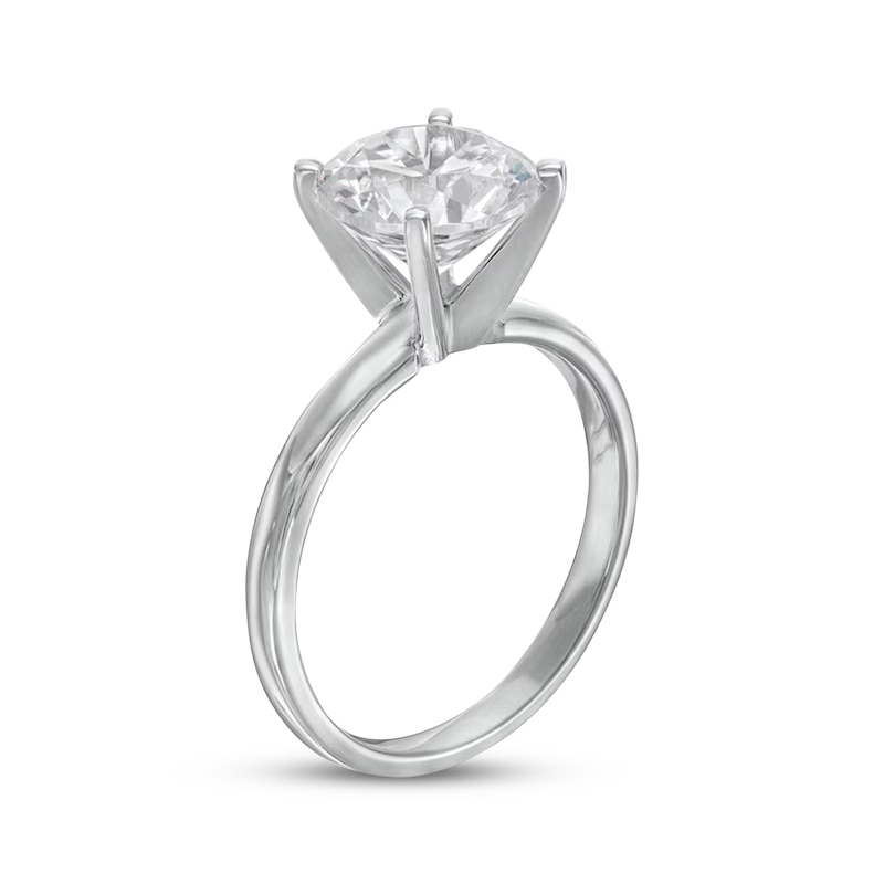 Main Image 2 of Lab-Grown Diamonds Round-Cut Solitaire Engagement Ring 3 ct tw 14K White Gold (F/SI2)