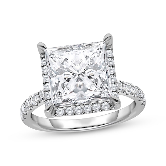 Adore Lab-Grown Diamonds Princess-Cut Halo Engagement Ring 5-1/2 ct tw 14K White Gold