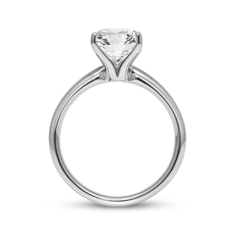 Main Image 2 of Lab-Grown Diamonds Oval-Cut Solitaire Engagement Ring 3 ct tw 14K White Gold (F/SI2)
