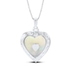 Thumbnail Image 1 of Heart-Shaped Mother-of-Pearl Locket Necklace Sterling Silver 18"