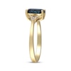 Thumbnail Image 2 of Cushion-Cut London Blue Topaz & Diamond Ring 1/20 ct tw 10K Yellow Gold