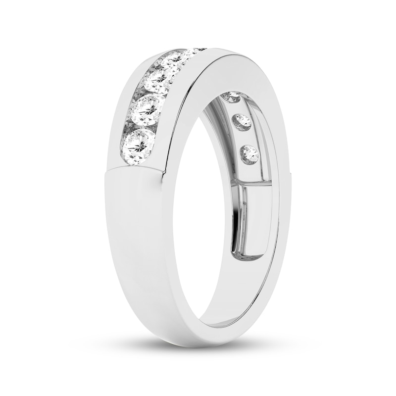 Main Image 2 of Adore Lab-Grown Diamonds Men's Nine-Stone Wedding Band 1 ct tw 14K White Gold