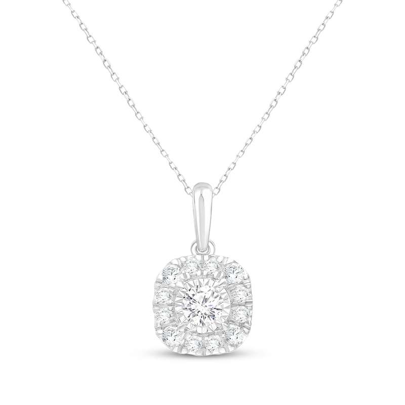 Main Image 2 of KAY Lab-Grown Diamonds Halo Gift Set 1 ct tw 10K White Gold