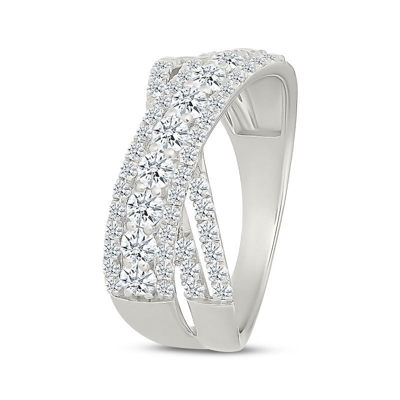 Main Image 2 of KAY Lab-Grown Diamonds Crossover Fashion Ring 1 ct tw 10K White Gold