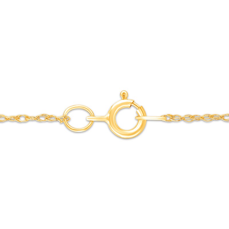 Main Image 3 of Diamond Flared Cross Necklace 1/6 ct tw 10K Yellow Gold 18"