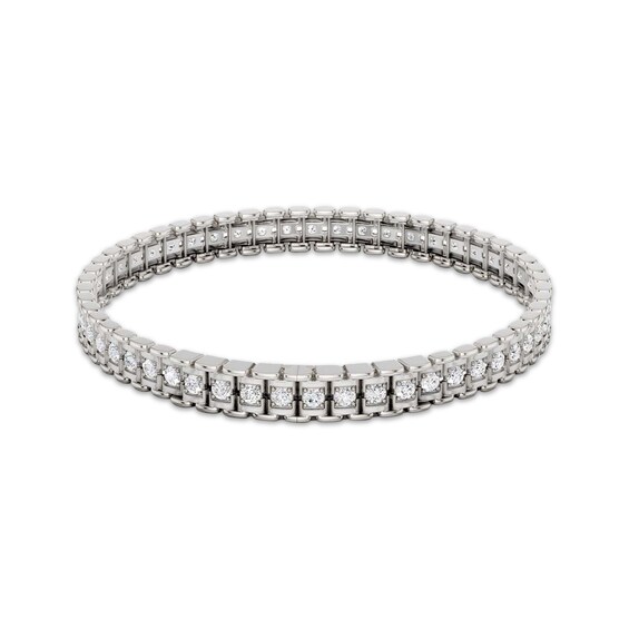 KAY Lab-Grown Diamonds Men's Link Bracelet 5 ct tw Sterling Silver 8.55"