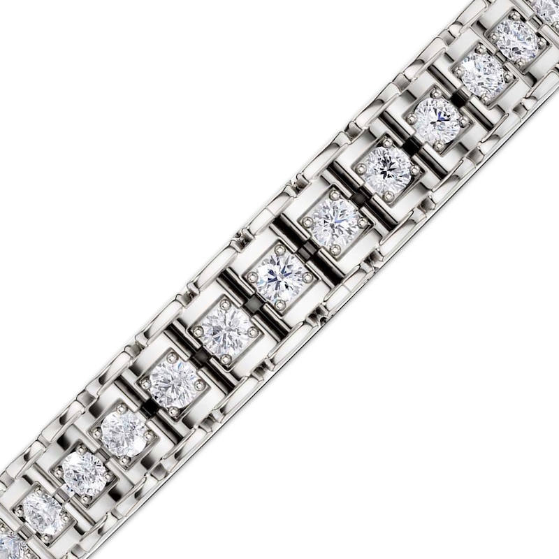 Main Image 2 of KAY Lab-Grown Diamonds Men's Link Bracelet 5 ct tw Sterling Silver 8.55"
