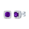 Thumbnail Image 3 of Cushion-Cut Amethyst & White Lab-Created Sapphire Gift Set Sterling Silver