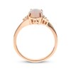 Thumbnail Image 2 of Oval-Cut Opal & Diamond Ring 1/15 ct tw 10K Rose Gold