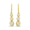 Thumbnail Image 2 of Memories Moments Magic Lab-Grown Diamond Three-Stone Drop Earrings 1/2 ct tw 10K Yellow Gold