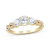 Thumbnail Image 1 of Adore Oval & Round-Cut Diamond Three-Stone Engagement Ring 1-1/4 ct tw 14K Yellow Gold